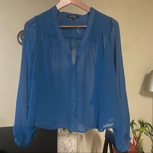 Velvet Heart Blue See Through Blouse S